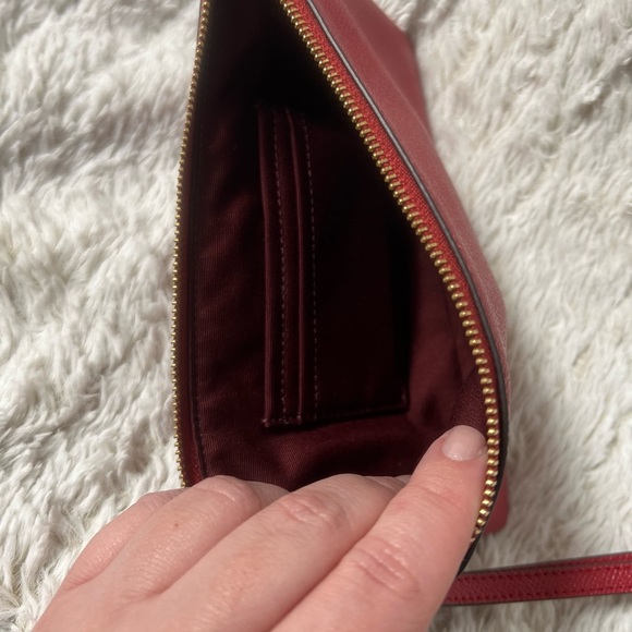 COACH Large Corner Zip Wristlet, red apple - Picture 2 of 2